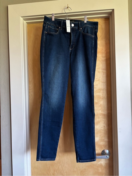 White House Black Market Denim - WHBM High Rise Skinny Cashmere Denim Jeans Dark Wash NWT Size 10R